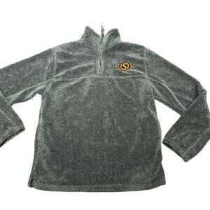 OSU Oklahoma State University Women’s Medium Gray Quarter Zip Top